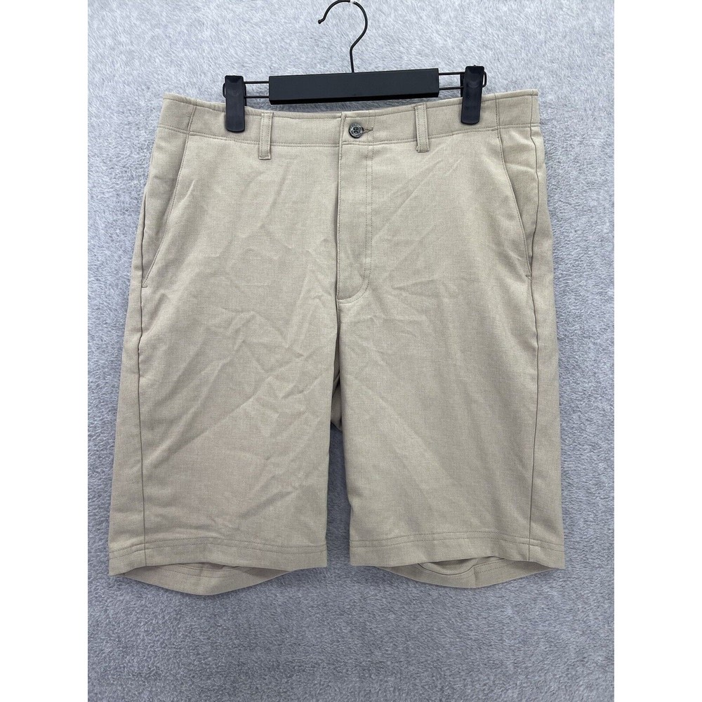 Pebble Beach Men’s Shorts Solid Beige Size 32 Dry Luxe Golf Athletic